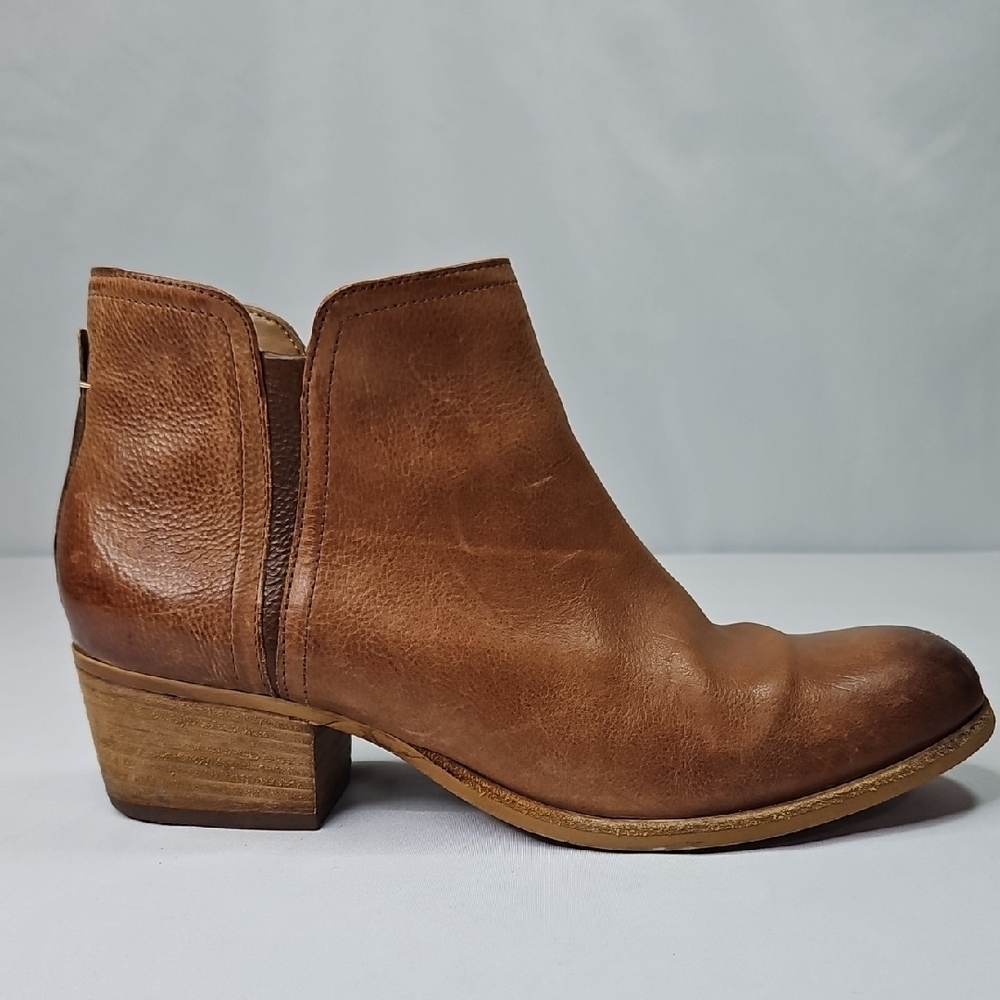 Clarks Tan/Brown Maypearl Ramie Leather Ankle Boots Size 7.5